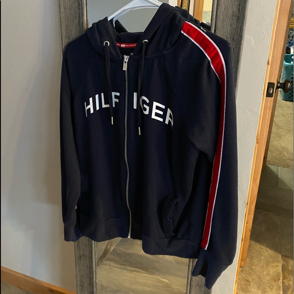 Tommy Hilfiger navy blue zip up jacket